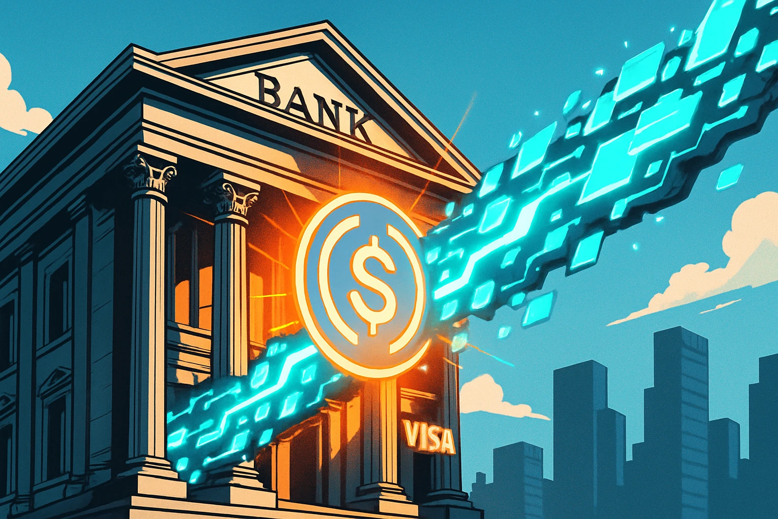 वीज़ा ने संयुक्त राज्य अमेरिका में यूएसडीसी स्थिर मुद्रा निपटान शुरू किया है, और दो बैंकों ने सप्ताहांत शून्य को तोड़ने के लिए सहयोग किया है